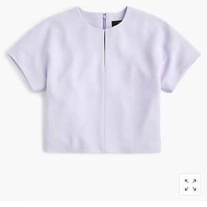 Cropped cap- sleeve top in 365 crepe